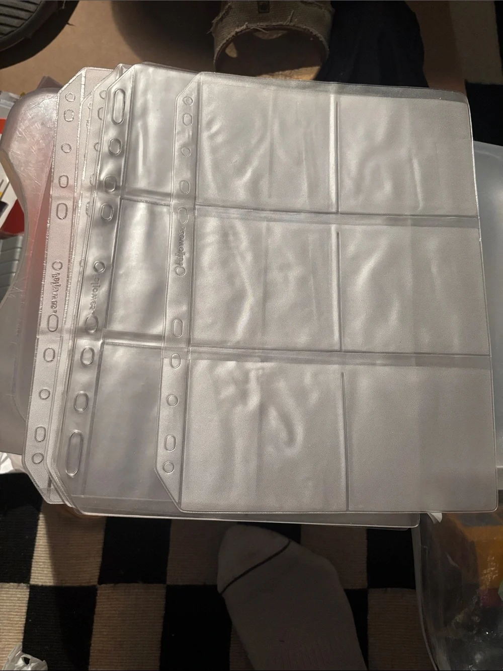Clear 9-Pocket Trading Card Sleeves - Transparent Storage Pages